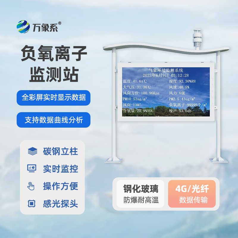 全彩屏負(fù)氧離子監(jiān)測站：環(huán)境監(jiān)測的“全能選手”如何玩轉(zhuǎn)多氣象要素監(jiān)測？