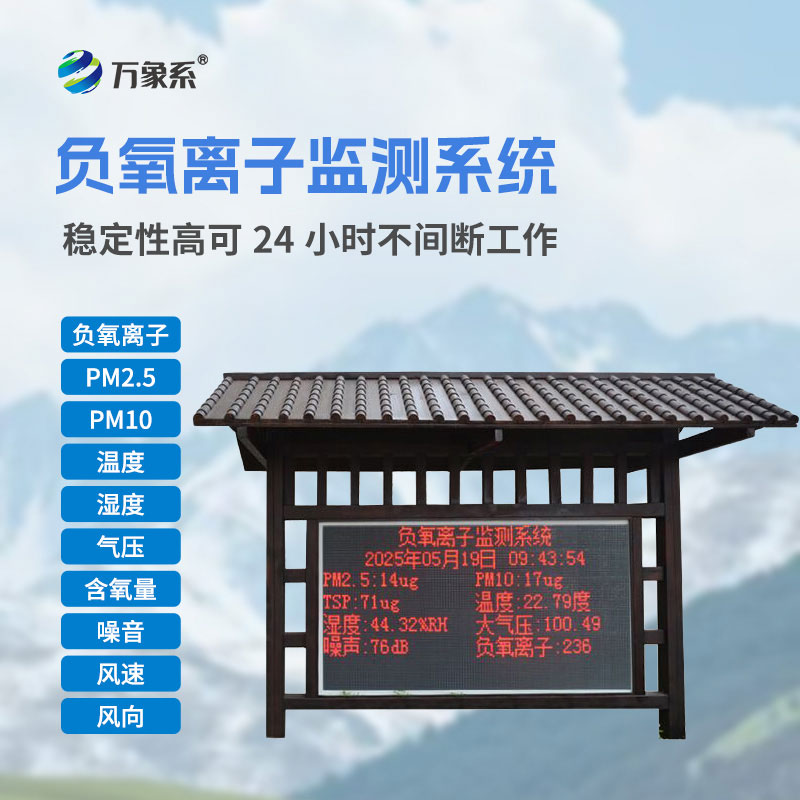 防腐木亭款負氧離子監測站